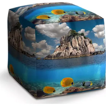 Taburet Sablio Taburet Cube Skála v moři: 40x40x40 cm