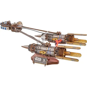 3D puzzle Ugears 3D dřevěná mechanická skládačka Star Wars Závodní kluzák Anakin Skywalker