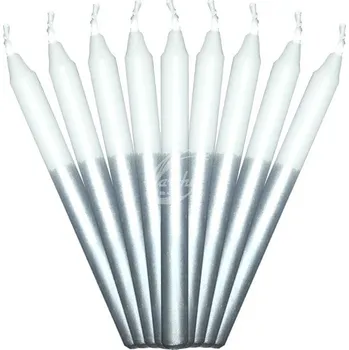 Dortová svíčka Svíčky na dort české - stříbrné (20ks)