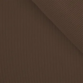 Zbytek - Konfekční žebrovaný úplet nový OSKAR tmavý mocha mousse № 93
