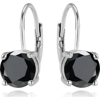 Náušnice NUBIS® Stříbrné náušnice s černými zirkony - NB-3275
