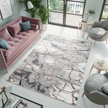 Koberec Kusový koberec Portland - abstrakt 9 - šedý Rozměr koberce: 160x220 cm