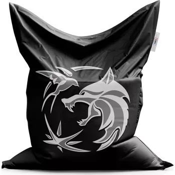 Sedací pytel Sablio Sedací vak Zaklínač Černá mapa - 150x100 cm