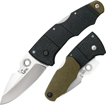 Cold Steel® Zavírací nůž Grik Cold Steel®, Barva: Černá / Olive Green, Varianta: Stříbrná čepel – Satin
