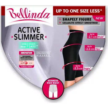 Stahovací kalhotky Dámské zeštíhlující bermudy ACTIVE SLIMMER Černá - BELLINDA černá L