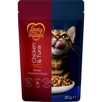 Krmivo pro kočku LOVELY HUNTER cat adult KAPSIČKA chicken&tuna 85 g