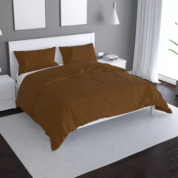 Povlečení Sablio Povlečení Hnědá - 140x200 / 90x70