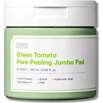 Pleťový peeling Sungboon Editor - Green Tomato Pore Peeling Jumbo Pad 180ml