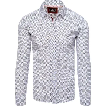 Pánská košile Pánská vzorovaná košile DX2414 Barva: Bílá, Velikost: M