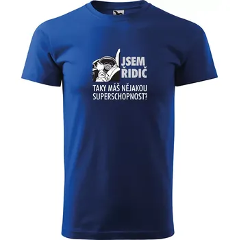 Pánské tričko Sablio Tričko s potiskem Jsem řidič, taky máš nějakou superschopnost? - modré 2XL