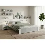 Postel IKAROS 180 x 200 cm, beton/bílá