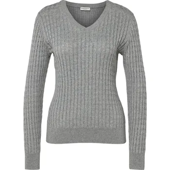 Dámský svetr 698544 - Tchibo - Svetr s copánkovým vzorem - pro ženy - vel. XL 48/50 - barva: šedá