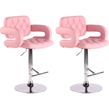 Barová židle 2 ks / set barová židle Dublin, růžová