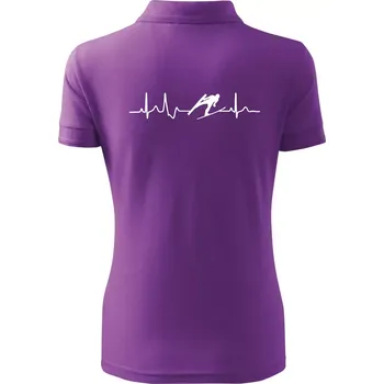 EKG skoky na lyžích - Polokošile dámská Pique Polo - 2XL ( Fialová )