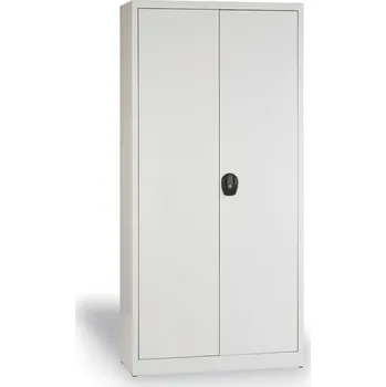 B2B Partner Dílenská policová skříň na nářadí KOVONA JUMBO, 4 police, smontovaná, 950 x 800 x 1950 mm, šedá / šedá