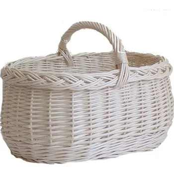 Nákupní košík Proutěný koš Autokoš střední bílý