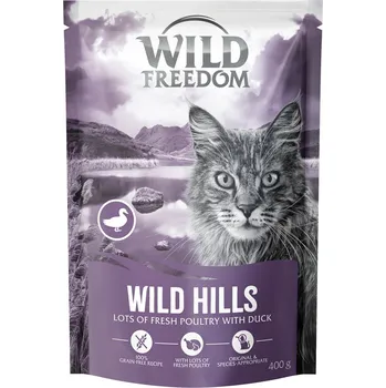 Krmivo pro kočku 400g Wild Freedom Adult "Wild Hills" kachní bez obilovin granule pro kočky