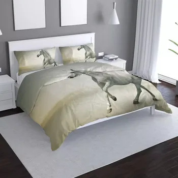 Povlečení Sablio Povlečení Bílý kůň 2 - 140x220 / 90x70