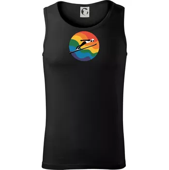 Skokan na lyžích v kruhu - Tílko pánské Core - XL ( Černá )