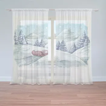 Záclona Sablio Záclony Pohádková zima: 2ks 150x250cm