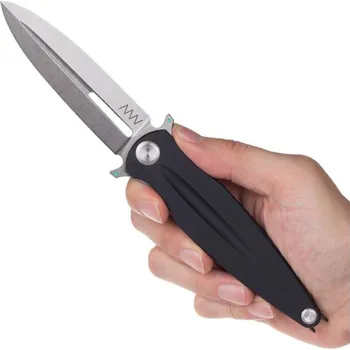 kapesní nůž ANV Knives® Zavírací nůž Z400 BB / Dural Liner Lock ANV®, Barva: Černá, Varianta: ŠEDÁ ČEPEL - STONE WASH - DURAL