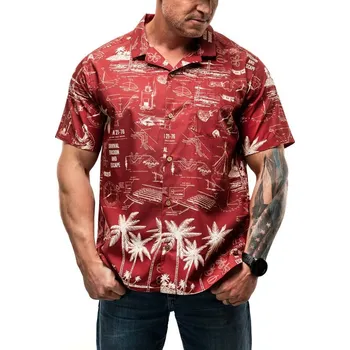 Pánská košile Otte Gear® Havajská košile Field Manual Camp Otte Gear®, Barva: Burgundy, Velikost: S