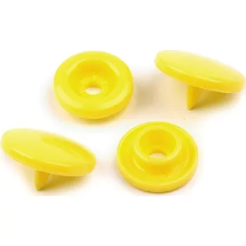 Plastové patentky / stiskací knoflíky vel. 18", velké, 6 B7 žlutá
