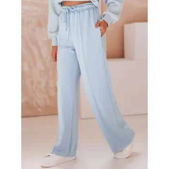 Dámské oblečení Dámské kalhoty teplákové DRESSANIK UY2698 Barva: Béžová, Velikost: ONE SIZE