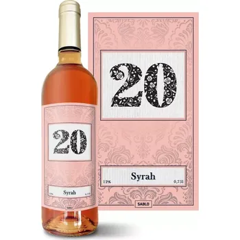 Víno Sablio Růžové víno k 20. narozeninám: 0,75 l