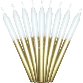 Dortová svíčka Svíčky na dort české - zlaté (20ks)