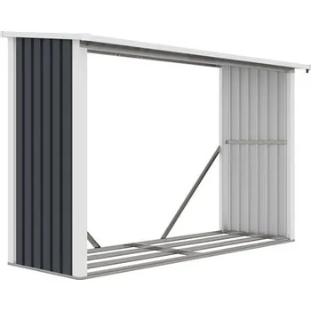 Dřevník Přístřešek na dřevo G21 WOH 335 - 242 x 89 cm, antracitový