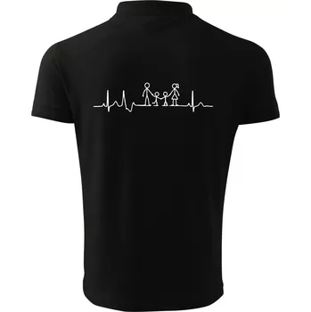 Pánská košile EKG rodina a dva kluci - Polokošile pánská Pique Polo 203 - L ( Černá )