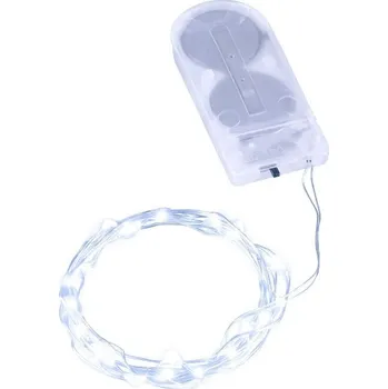 Party dekorace Dekomark - Svítící řetěz na baterie 20 LED – studená bílá