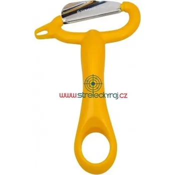 Kuchyňská škrabka Extra ostrá škrabka s šikmou čepelí (FIT PEELER) z nerezové oceli (stainless steel ) 18-8 oranžová