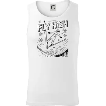 Černobílý skokan fly high - Tílko pánské Core - 2XL ( Bílá )