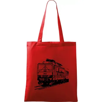 Nákupní taška Vlak 363 - Taška bavlněná - 42 x 38 cm ( Červená )