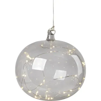 Dekorativní svítidlo Šedá závěsná vánoční světelná dekorace ø 18 cm Lina – Markslöjd ID_1383225