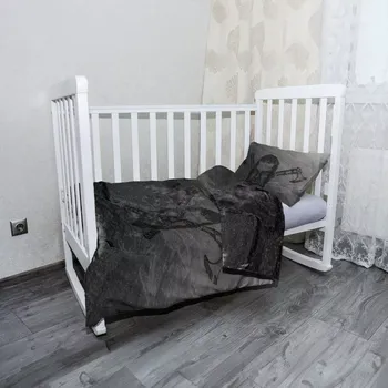 Povlečení Sablio Mikroplyšové dětské povlečení do postýlky Vikingové Stone - 120x90 / 40x60