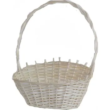 Dárkový potravinový koš Proutěný koš dárkový menší bílý