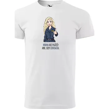 Pánské tričko Sablio Tričko s potiskem Ano, jsem servisačka - bílé 4XL