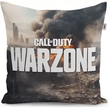 Polštář Sablio Polštář Call of Duty Warzone - město - 40x40 cm