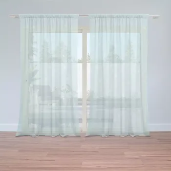 Záclona Sablio Záclony Tečky na bledě modré: 2ks 150x250cm