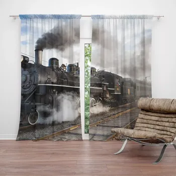 Závěs Sablio Závěs Parní lokomotiva: 2ks 140x250cm