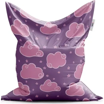 Sedací pytel Sablio Sedací vak Classic Růžové obláčky - 150x100 cm
