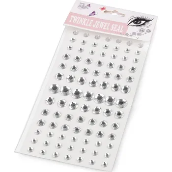 Samolepicí kamínky Ø6-12 mm, malé, 1 crystal