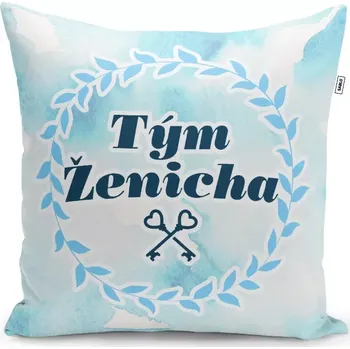 Polštář Sablio Polštář Tým ženicha klíče: 40x40 cm