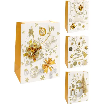 Junior Vánoční dárková taška 2031 velikost S 18 x 10 x 23 cm (mix 4 vzorů)