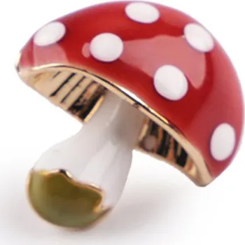 Brož Brož / odznak mini, barva 4 červená muchomůrka