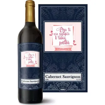 Víno Sablio Červené víno Přeji ti vše nejlepší k tvému svátku: 0,75 l