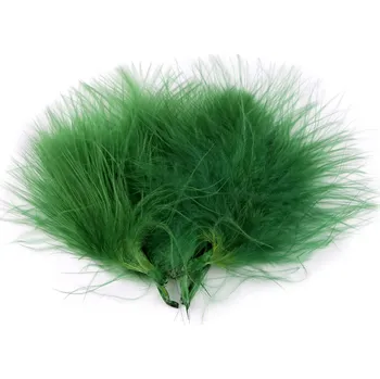 Peří marabu délka 5-12 cm, malé, 7 zelená tmavá